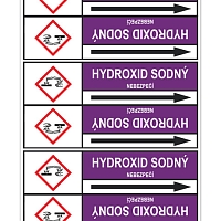 Značení potrubí, hydroxid sodný